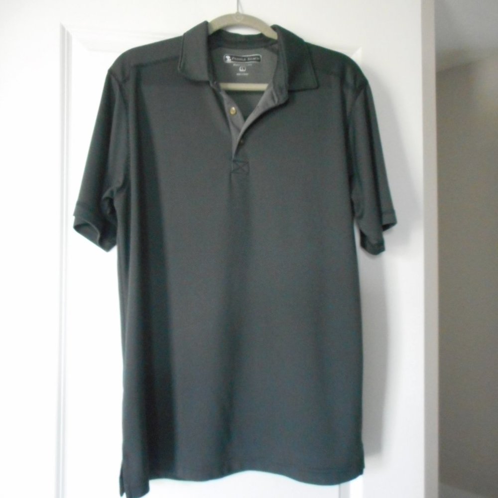 Men's Pebble Beach Performance Polo, Gray, Large
